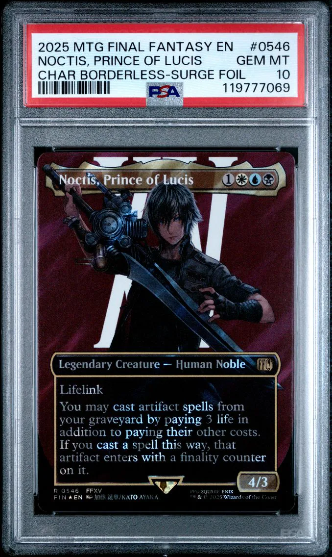 2025 #0546 Noctis, Prince of Lucis PSA 10 Final Fantasy Magic The Gathering