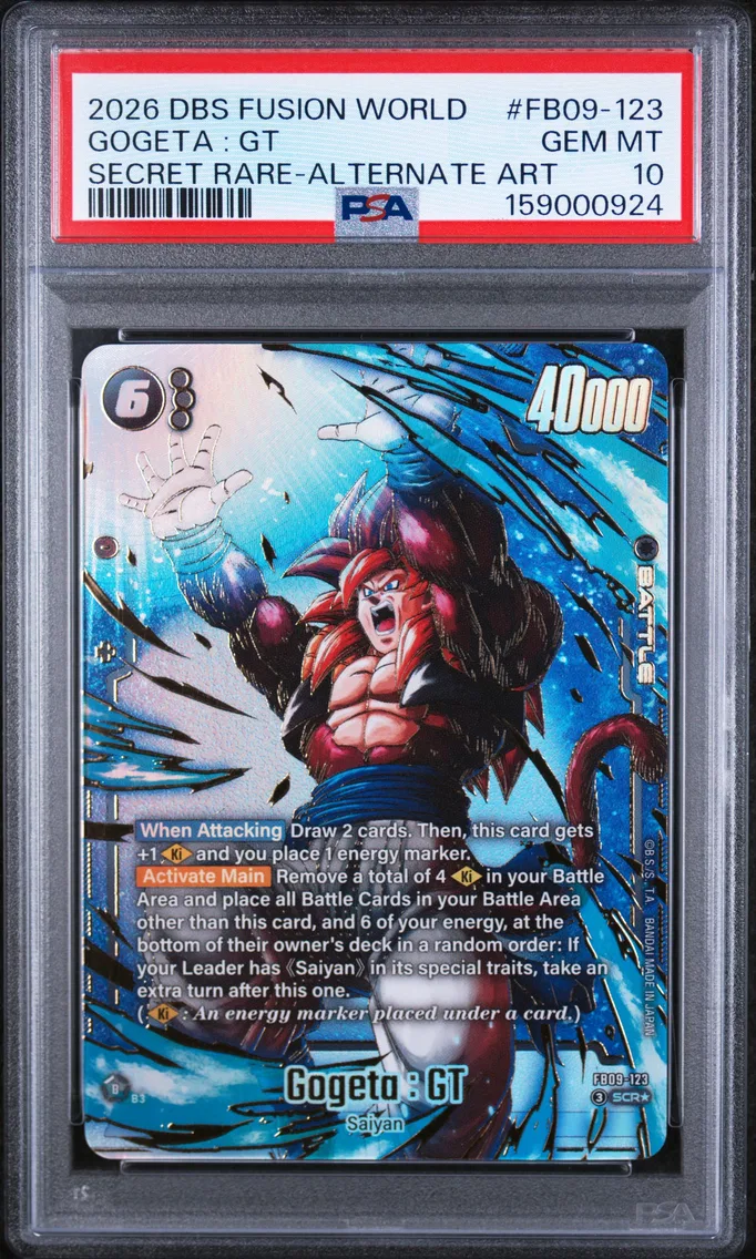 2026 #FB09-123 Gogeta : GT PSA 10 Dragon Ball Super Card Game Fusion World Dual Evolution