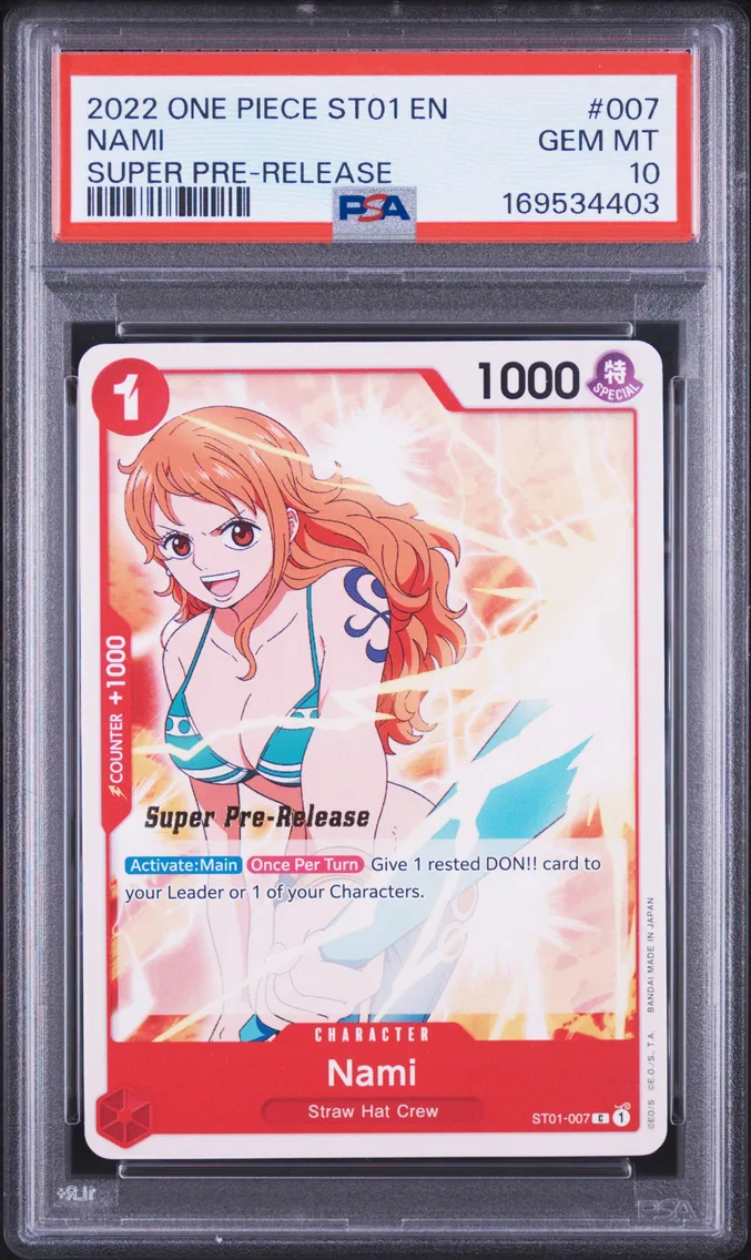 2022 #007 Nami PSA 10 One Piece Starter Deck ST01-Straw Hat Crew