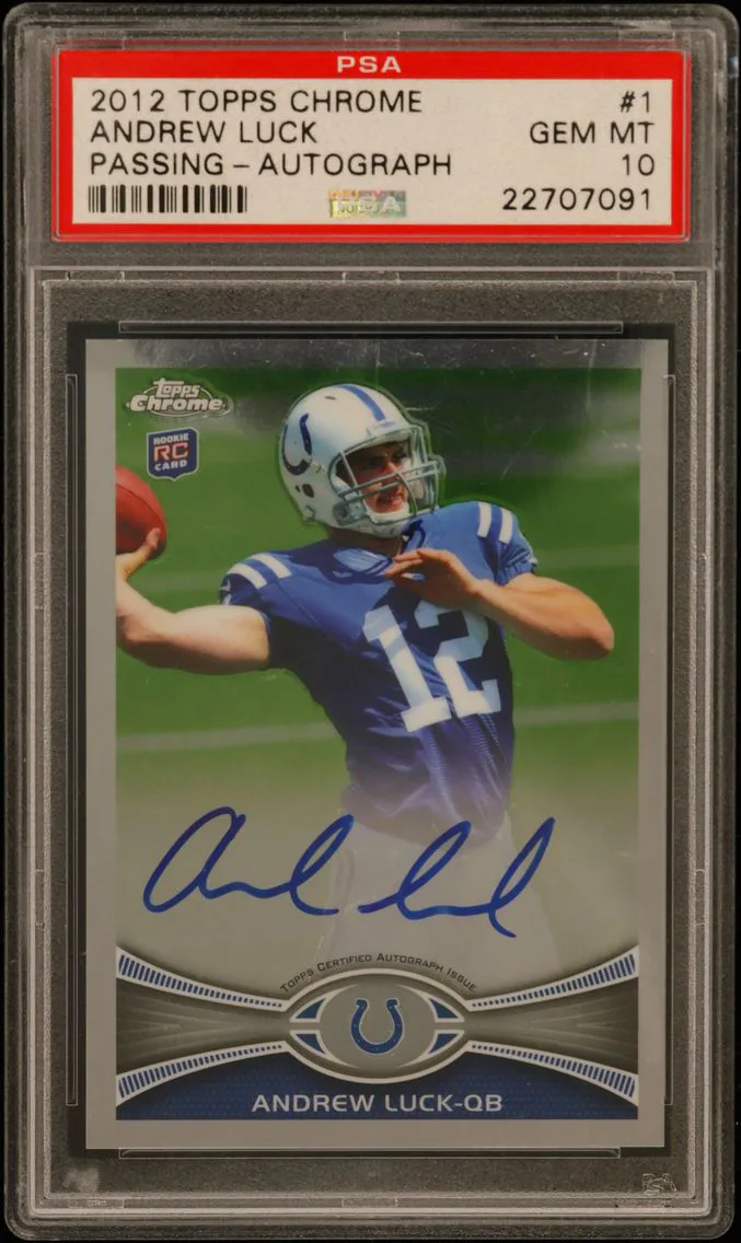 2012 #1 Andrew Luck PSA 10 Topps Chrome