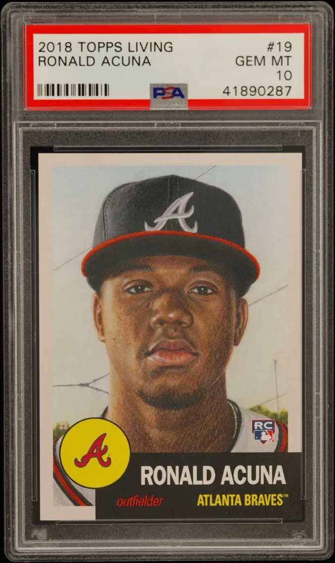 2018 #19 RONALD ACUNA PSA 10 Topps Living