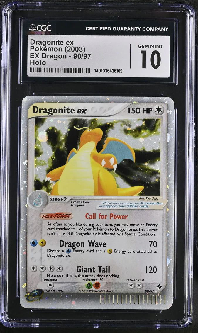 2003 #90 Dragonite ex CGC 10 EX Dragon (2003 Copyright, w/ "e" Symbol) - English