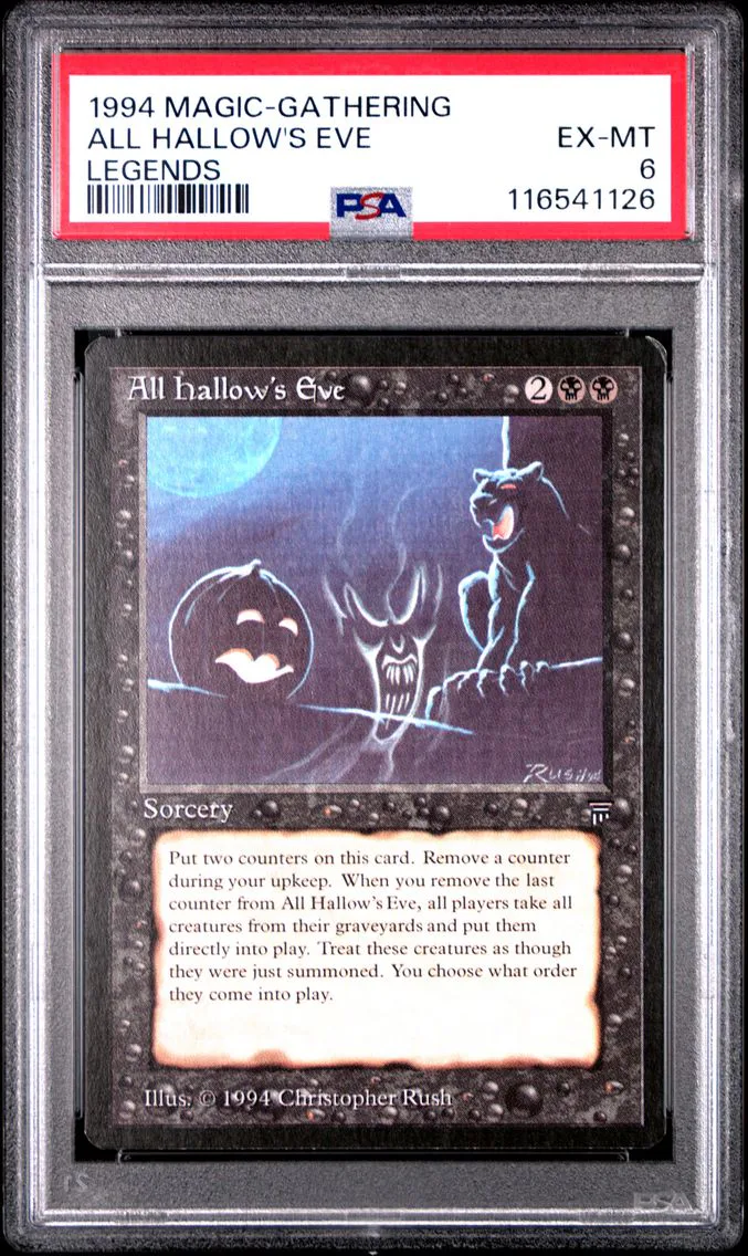 1994 #NA All Hallow's Eve PSA 6 Legends Magic The Gathering