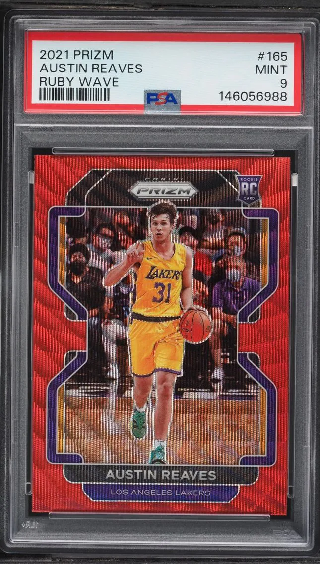 2021 Panini Prizm Ruby Wave Austin Reaves ROOKIE #165 PSA 9 MINT