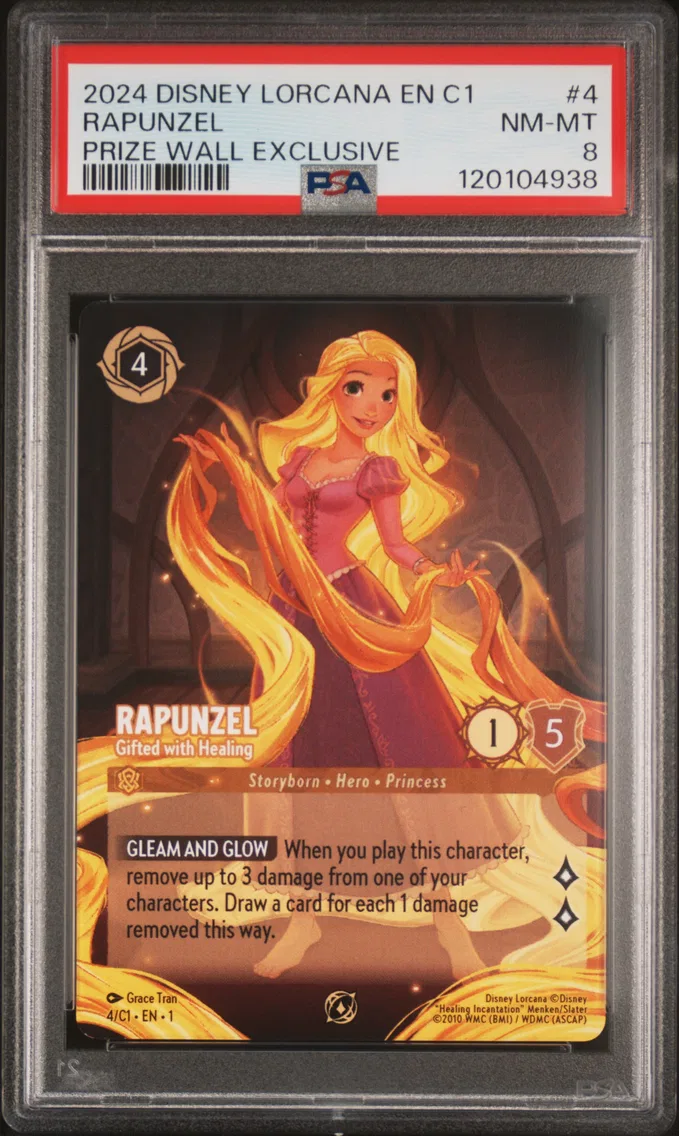 2024 #4 Rapunzel - Gifted With Healing PSA 8 Disney Lorcana EN C1-Lorcana Challenge Promo