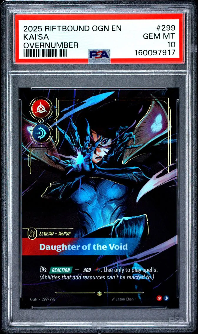2025 #299 Kai'SA - Daughter of the Void PSA 10 Riftbound: League of Legends Ogn-Origins