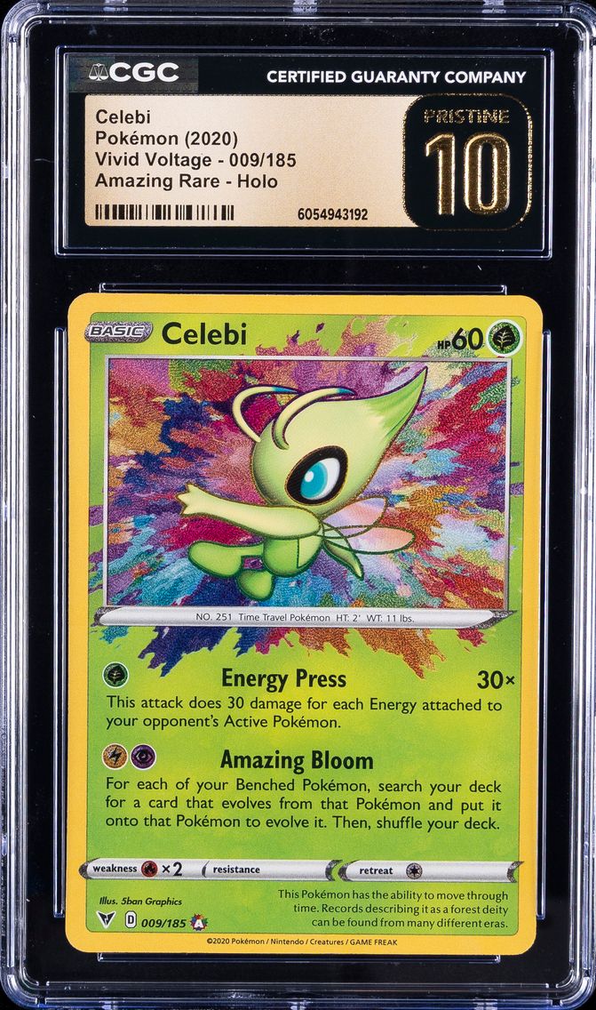 2020 #009 Celebi CGC 10 Pristine Sword & Shield Vivid Voltage Pokemon