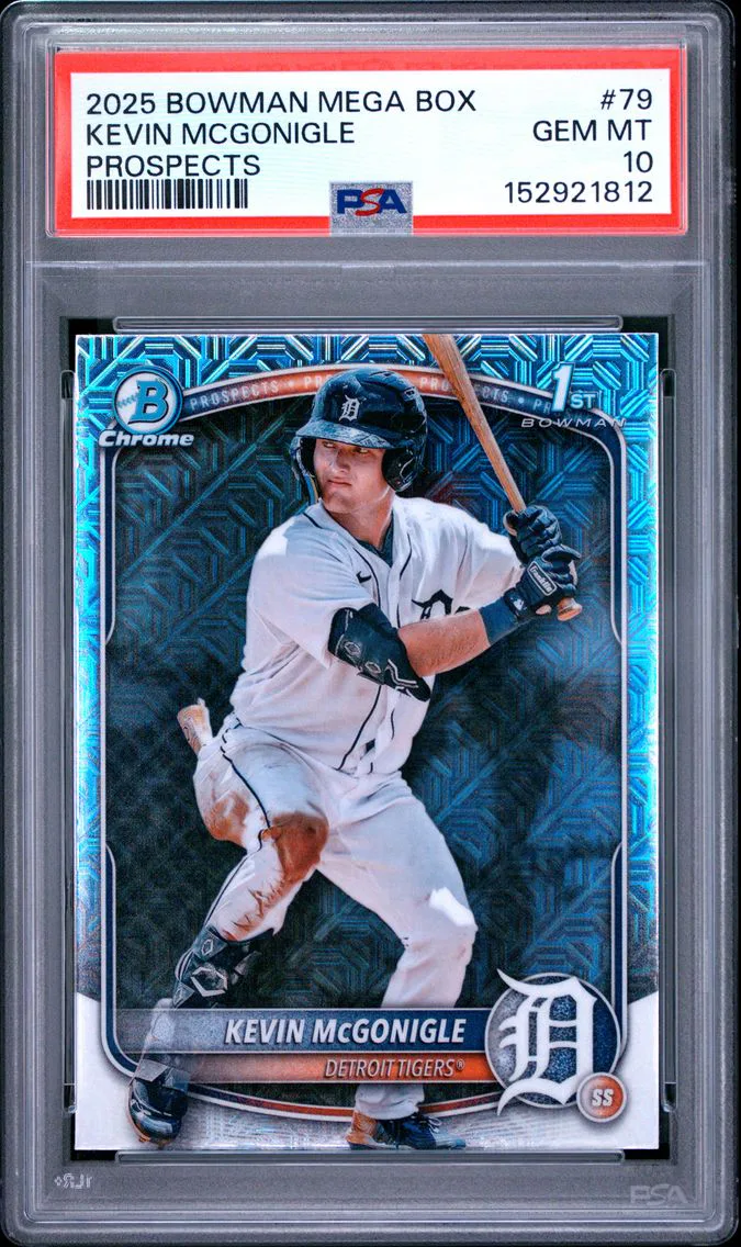 2025 #79 Kevin Mcgonigle PSA 10 Bowman Mega Box Chrome Prospects
