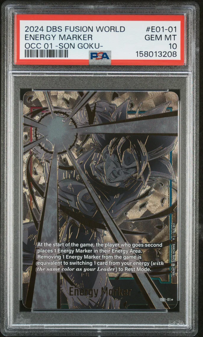 2024 #E01-01 ENERGY MARKER PSA 10 Dragon Ball Super Card Game Fusion World Official Card Case 01 -Son Goku-