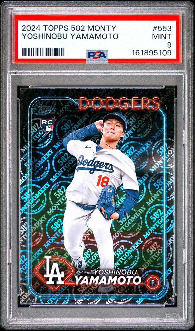 2024 #553 Yoshinobu Yamamoto PSA 9 Topps 582 Montgomery Set