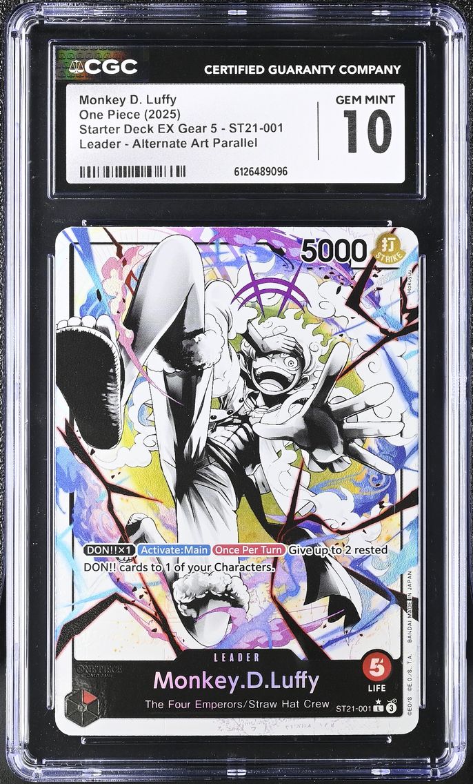 2025 #ST21-001 Monkey D. Luffy CGC 10 Starter Deck EX: Gear 5 (ST21) - English