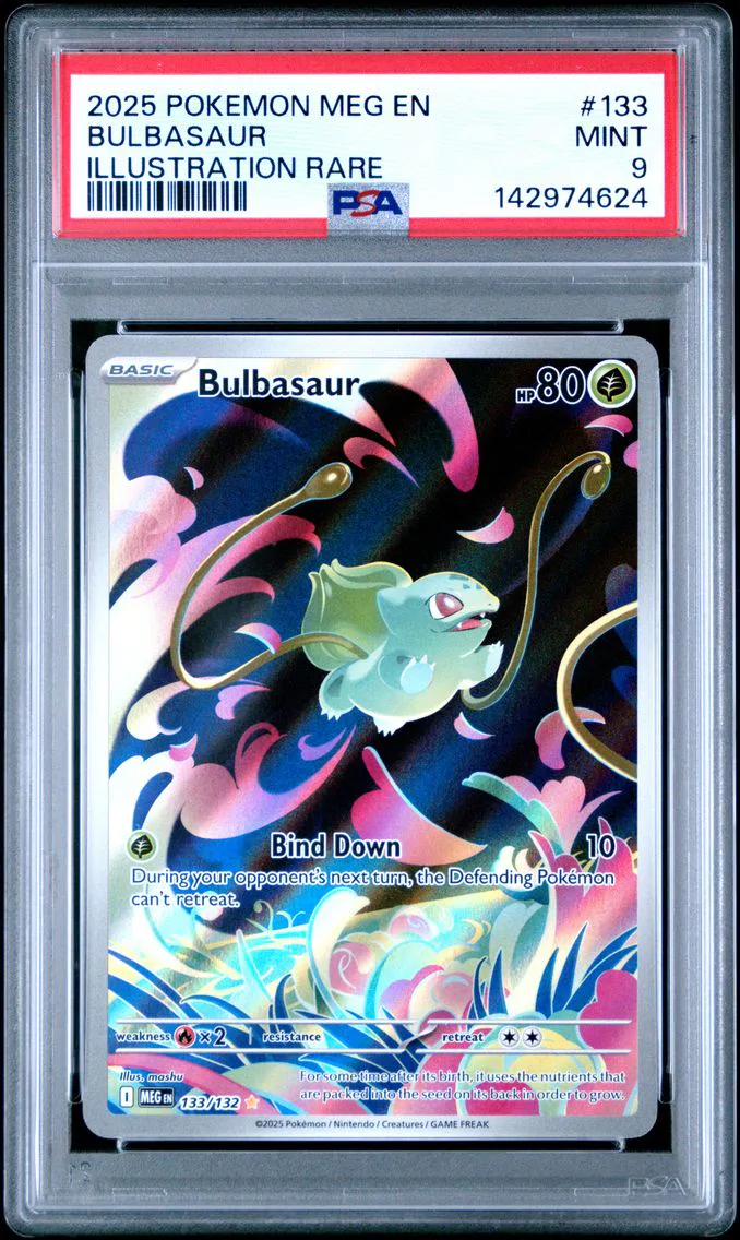 2025 #133 Bulbasaur PSA 9 Meg EN-Mega Evolution