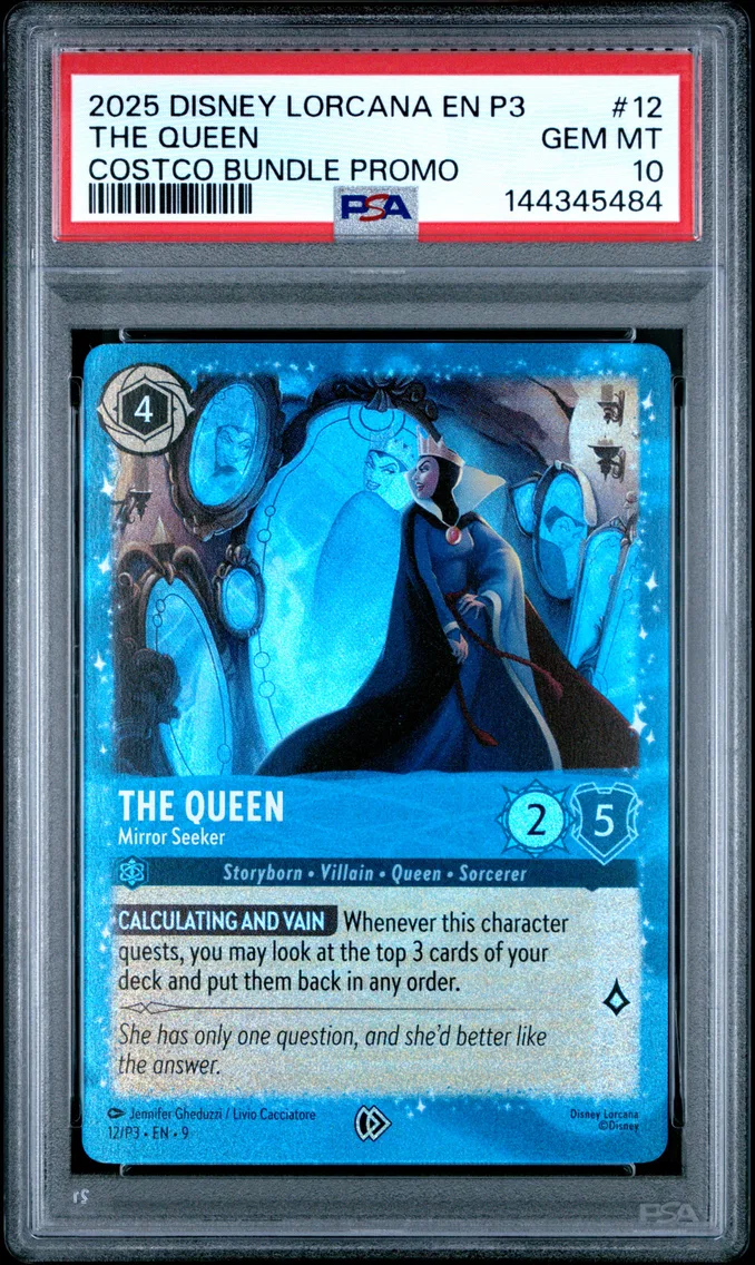 2025 #12 The Queen - Mirror Seeker PSA 10 Disney Lorcana EN P3-Promo
