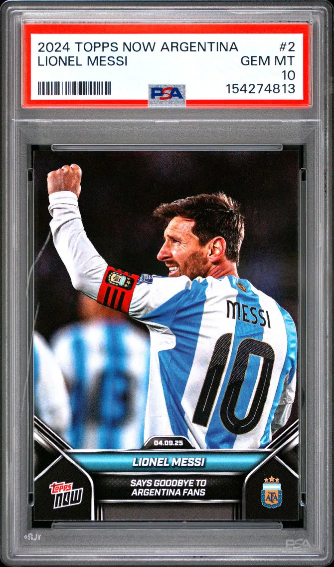 2024 #2 Lionel Messi PSA 10 Topps Now Argentina