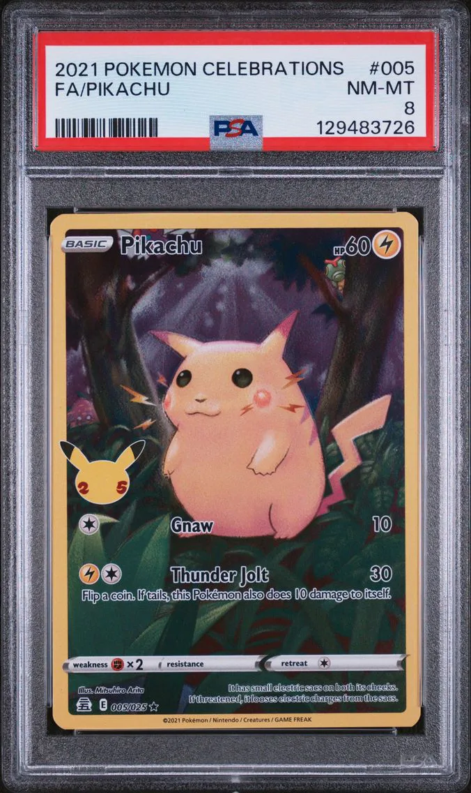 2021 #005 Full Art/Pikachu PSA 8 Celebrations
