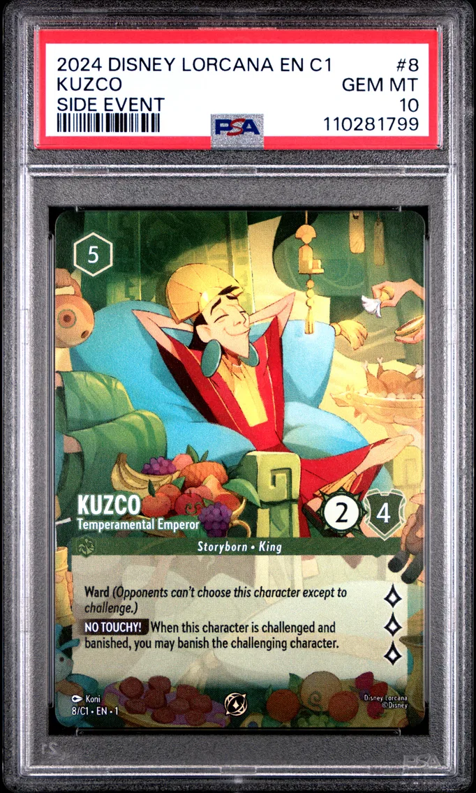 2024 #8 Kuzco - Temperamental Emperor PSA 10 Disney Lorcana EN C1-Lorcana Challenge Promo