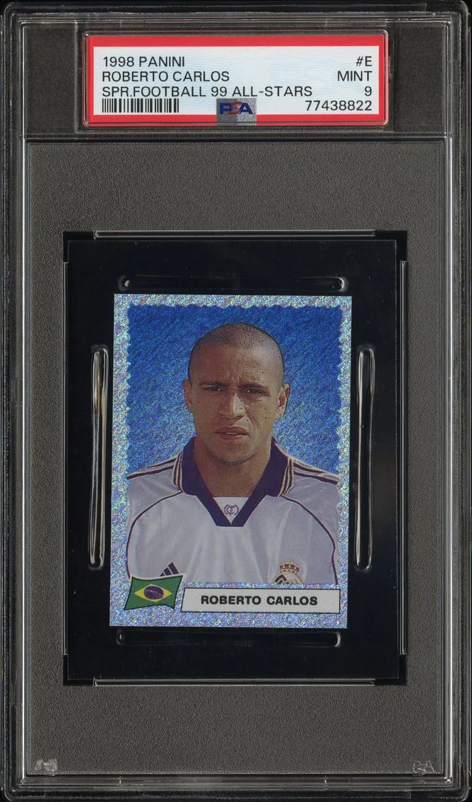 1998 #E Roberto Carlos PSA 9 Panini Super Football 99 All-Stars