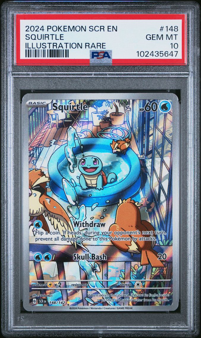 2024 #148 Squirtle PSA 10 Stellar Crown - SCR EN - English Pokemon