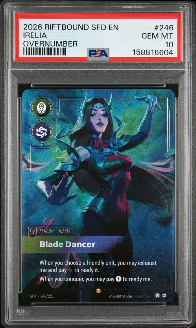 2026 #246 Irelia - Blade Dancer PSA 10 Riftbound: League of Legends Sfd-Spiritforged