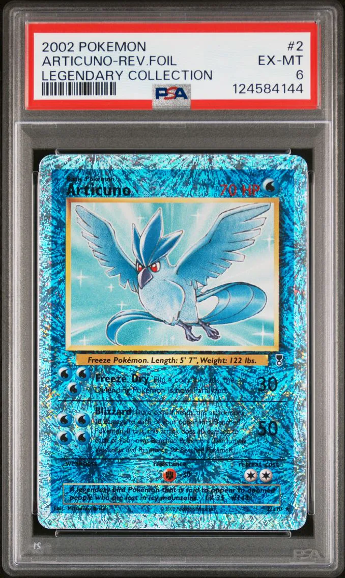 2002 #2 Articuno-Reverse Foil PSA 6 Legendary Collection