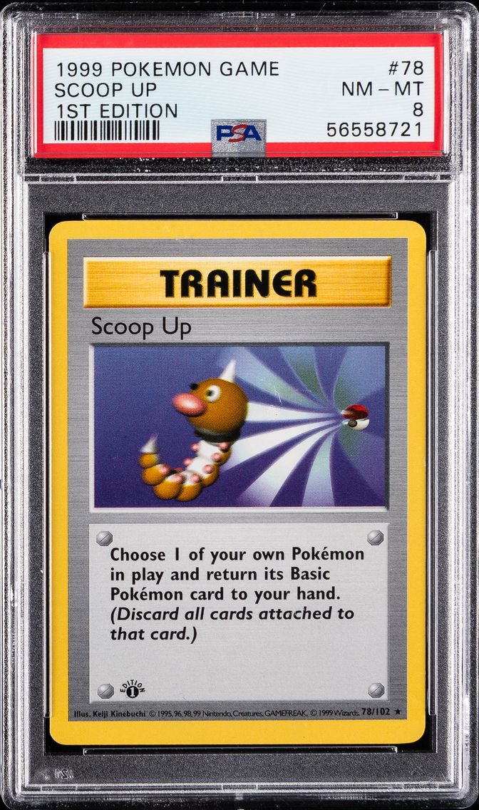 1999 #78 Scoop Up 1st Edition PSA 8 Game Pokemon