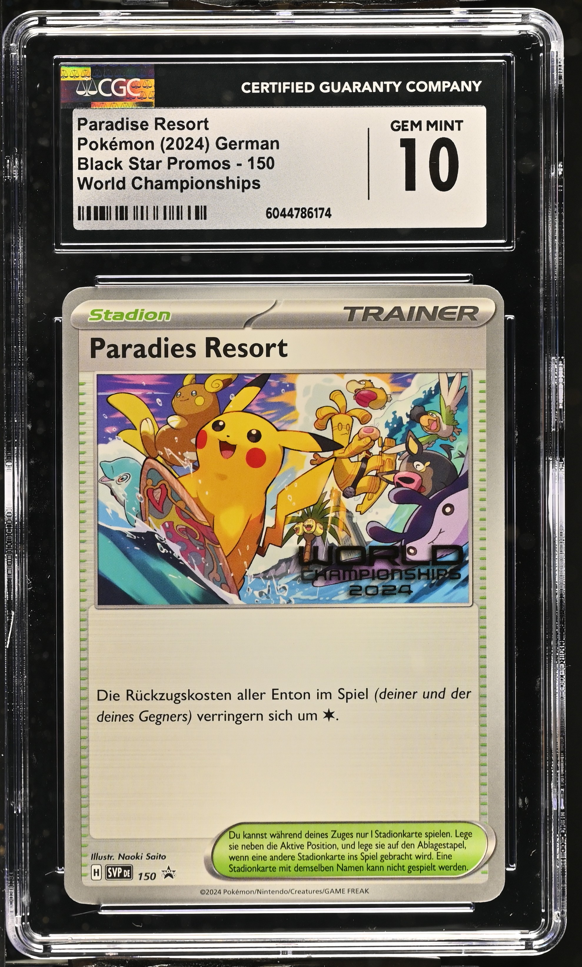 2024 #150 Paradise Resort CGC 10 Black Star Promos - Scarlet & Violet Svp De - German
