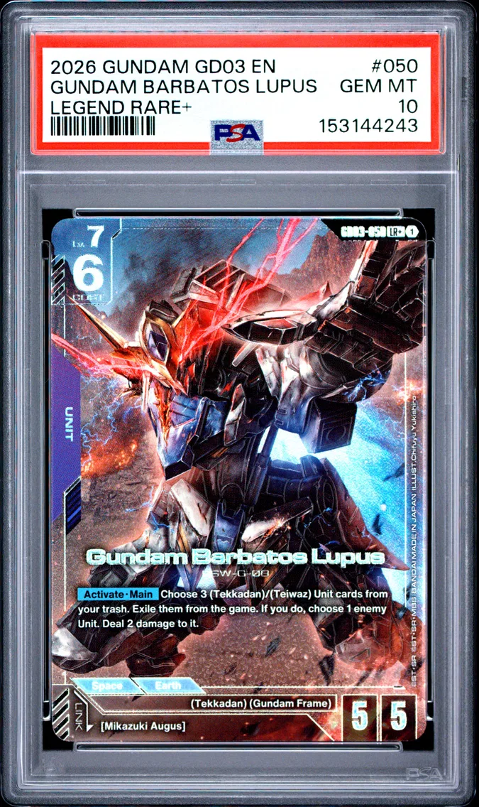 2026 #050 Gundam Barbatos Lupus PSA 10 Gundam GD03-Steel Requiem