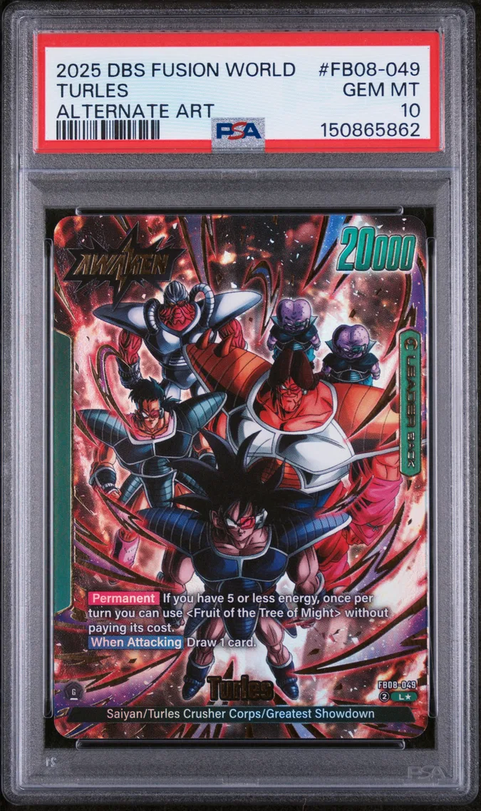 2025 #FB08-049 Turles PSA 10 Dragon Ball Super Card Game Fusion World Saiyan's Pride