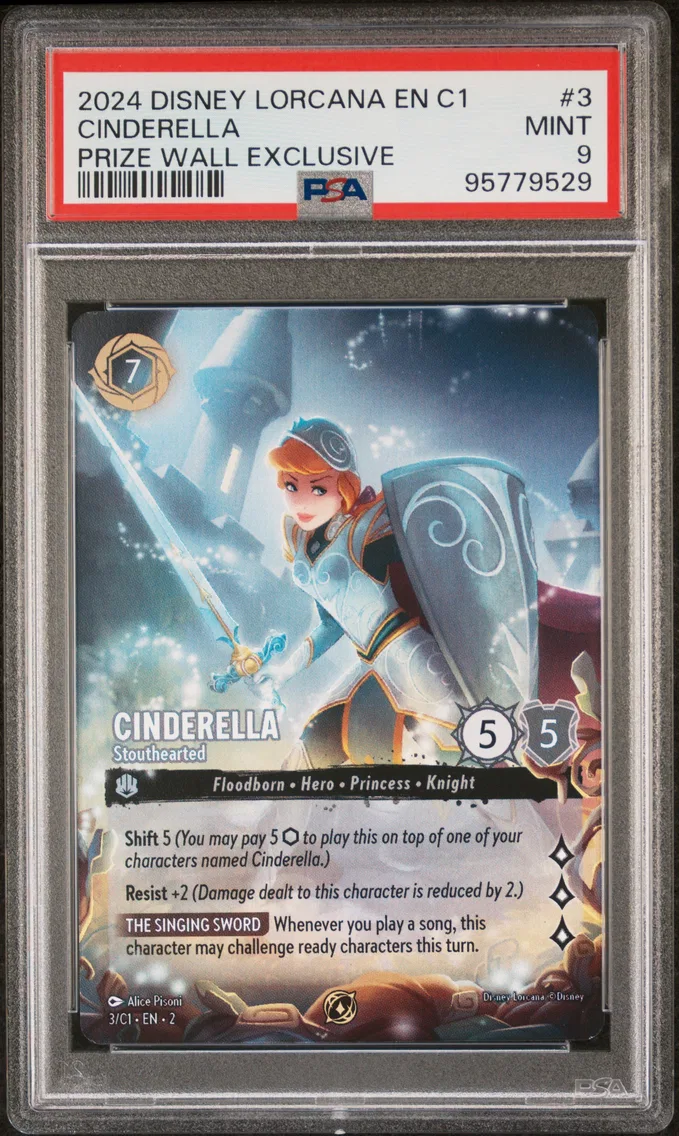 2024 #3 Cinderella - Stouthearted PSA 9 Disney Lorcana EN C1-Lorcana Challenge Promo