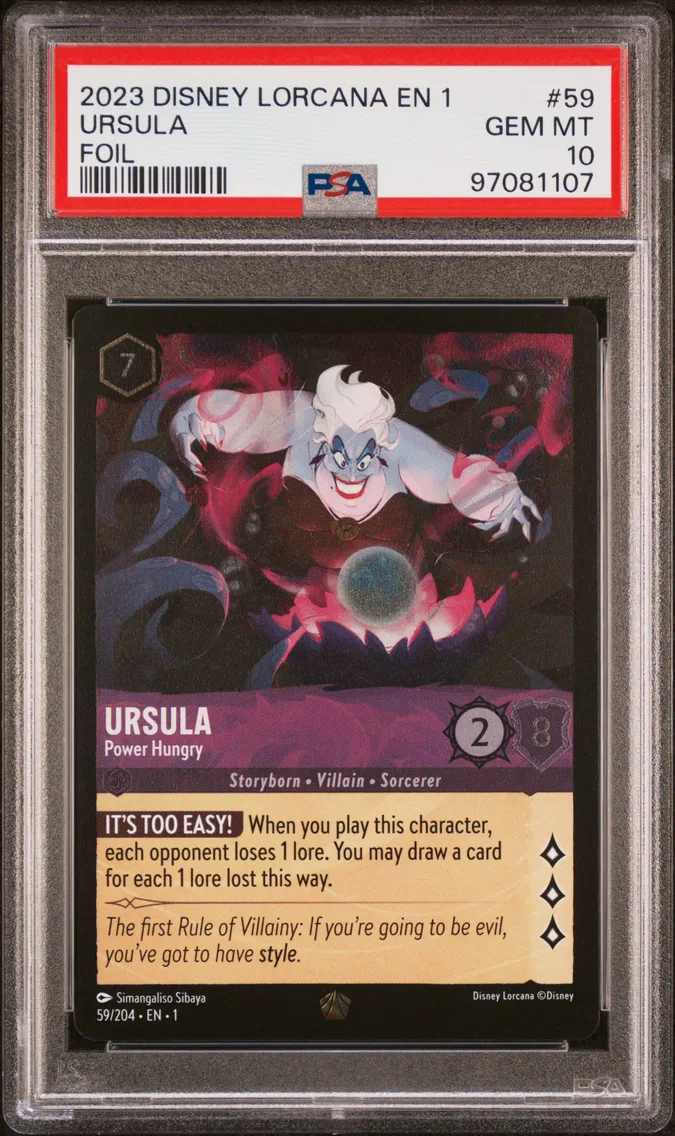 2023 #59 Ursula  - Power Hungry PSA 10 Disney Lorcana EN 1-the First Chapter