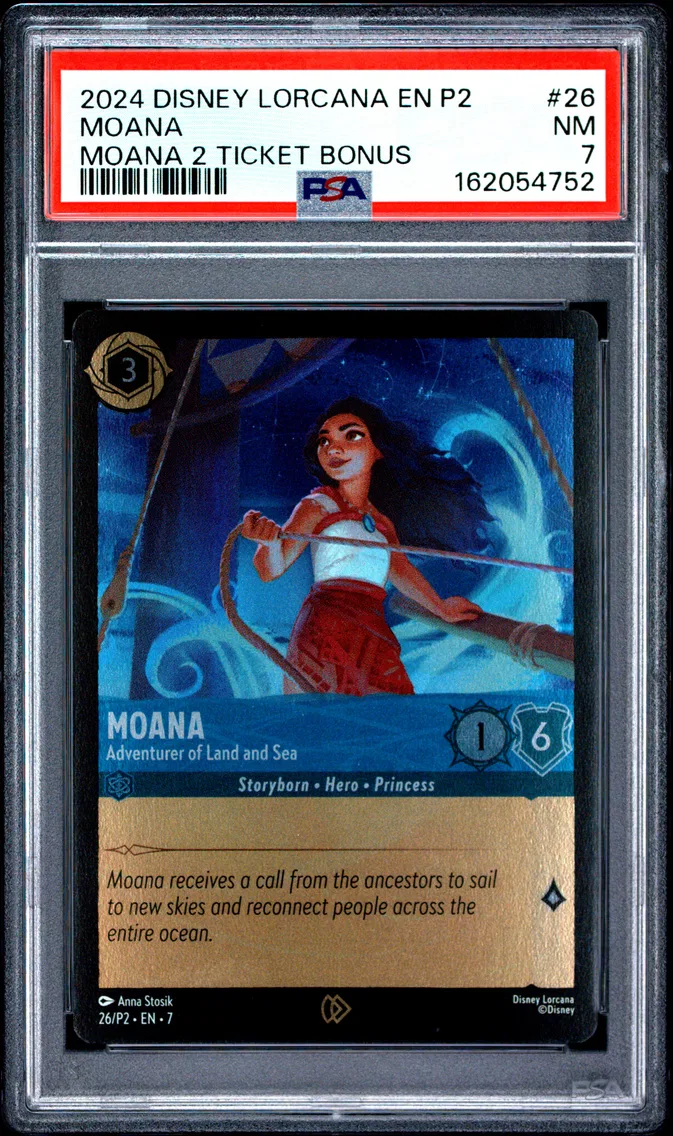 2024 #26 Moana - Adventurer of Land and Sea PSA 7 Disney Lorcana EN P2-Promo