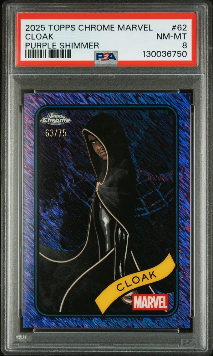 2025 #62 Cloak PSA 8 Topps Chrome Marvel