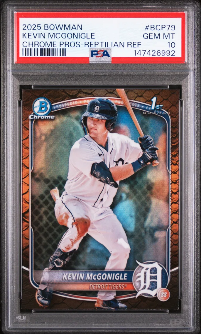 2025 #BCP79 Kevin Mcgonigle PSA 10 Bowman Chrome Prospects