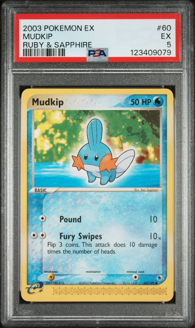 2003 #60 Mudkip PSA 5 EX Ruby & 