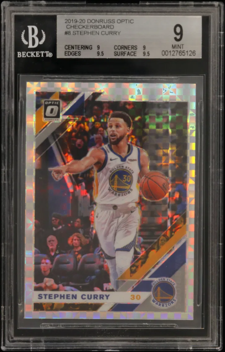 2019 #8 Stephen Curry BGS 9 Donruss Optic Checkerboard