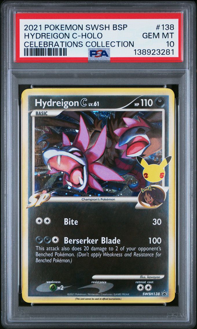 2021 #138 Hydreigon C-Holo PSA 10 Swsh Black Star Promo Pokemon