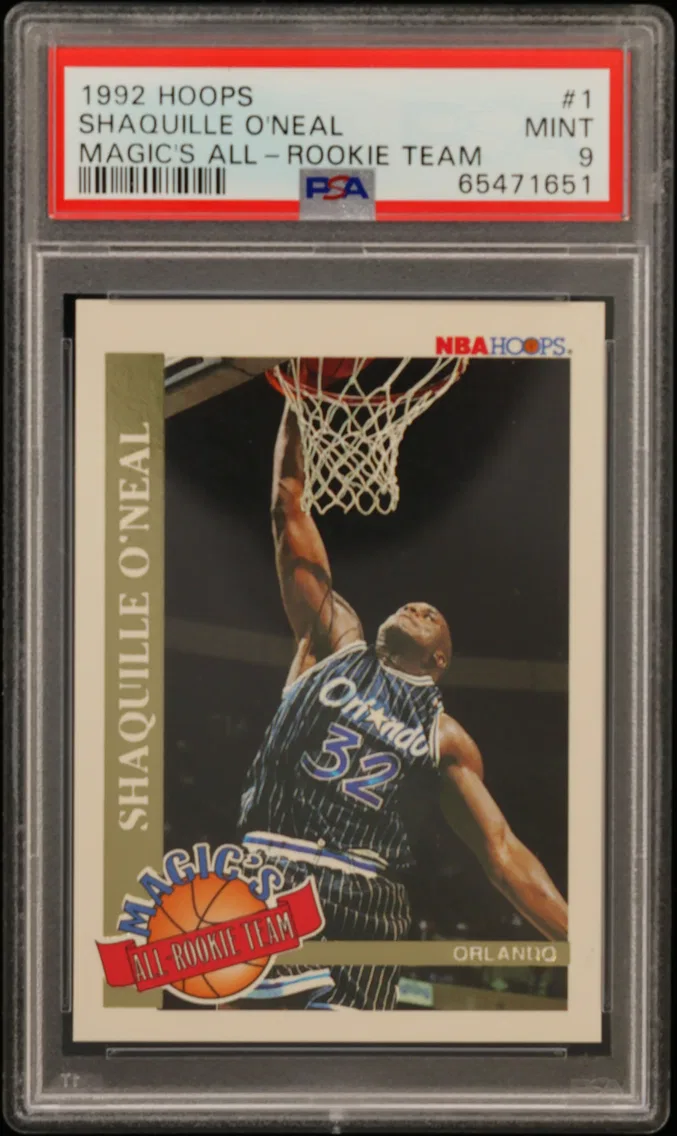 1992 #1 Shaquille O'Neal PSA 9 Hoops Magic's All-Rookies