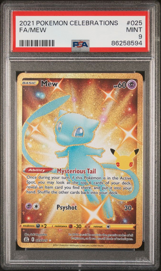 2021 #025 Full Art/Mew PSA 9 Celebrations