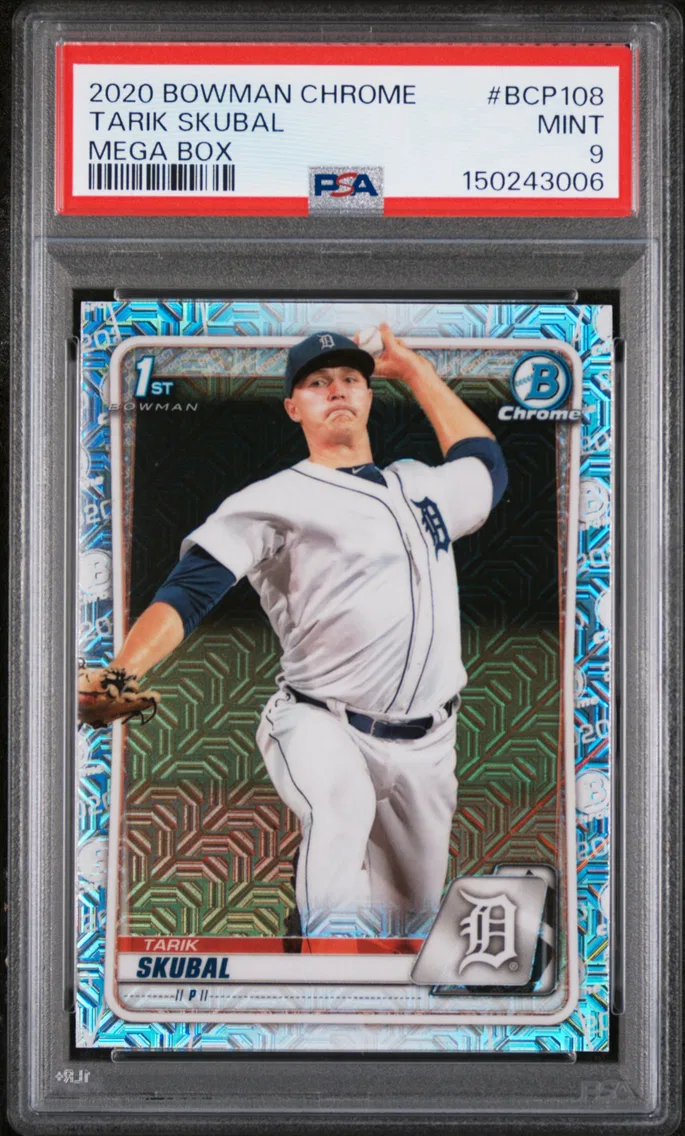 2020 #BCP108 Tarik Skubal PSA 9 Bowman Chrome Mega Box