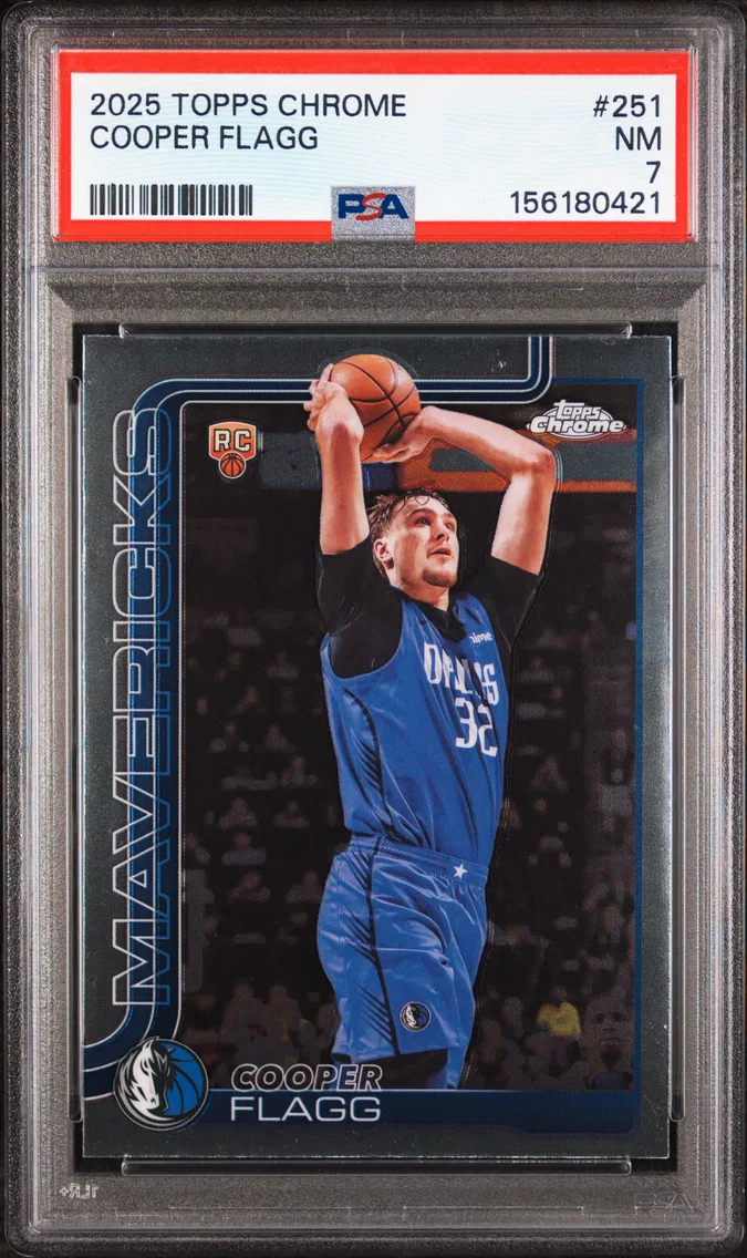 2025 #251 Cooper Flagg PSA 7 Topps Chrome