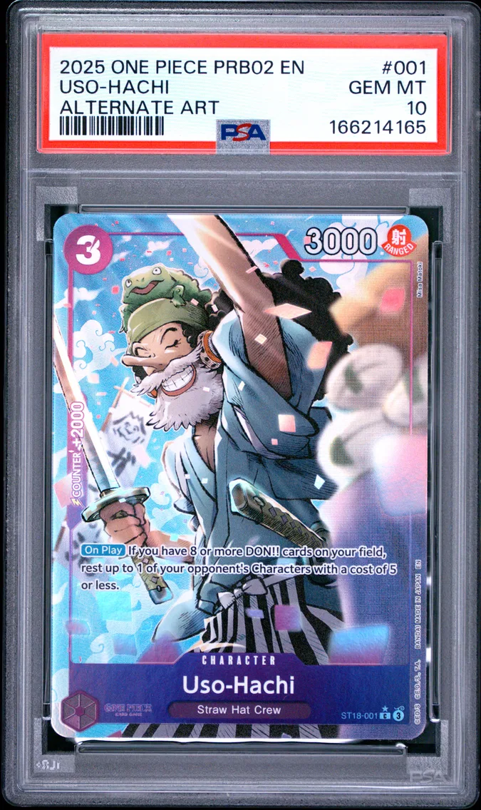 2025 #001 Uso-Hachi PSA 10 One Piece PRB02-Premium Booster -One Piece Card the Best- Vol.2