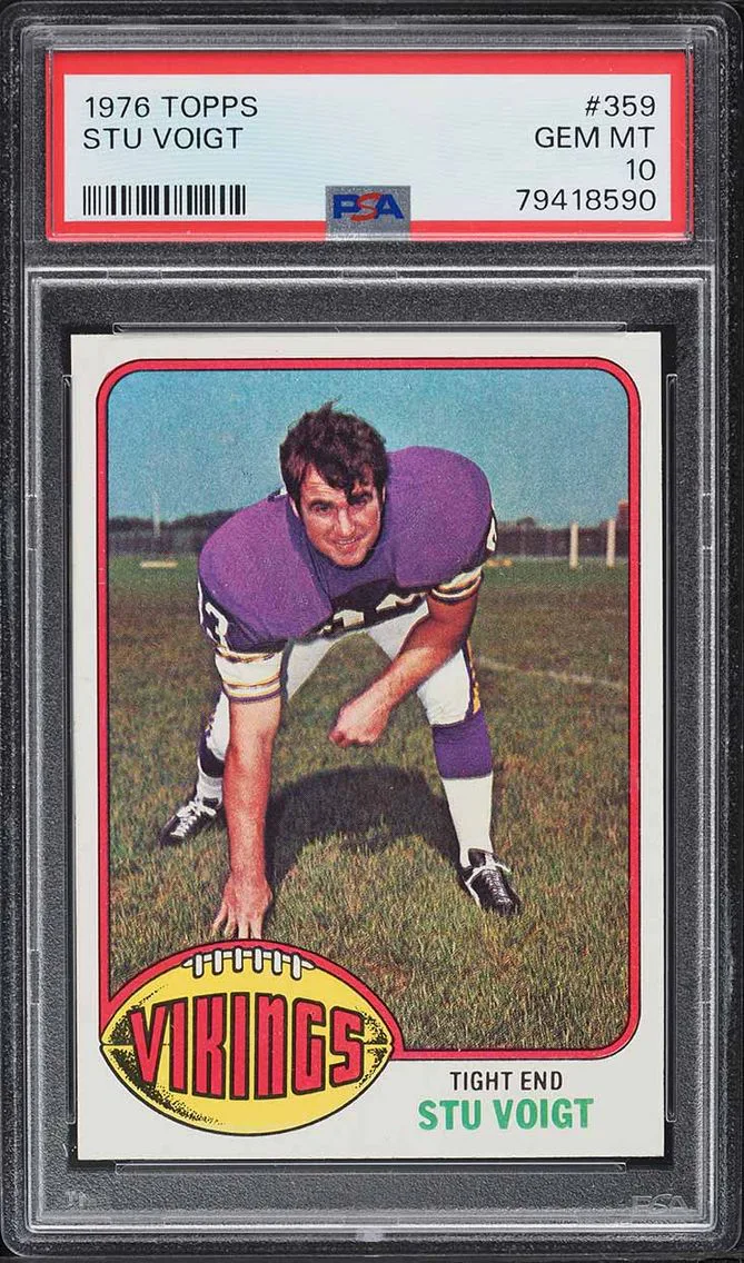 1976 Topps Football Stu Voigt #359 PSA 10 GEM MINT