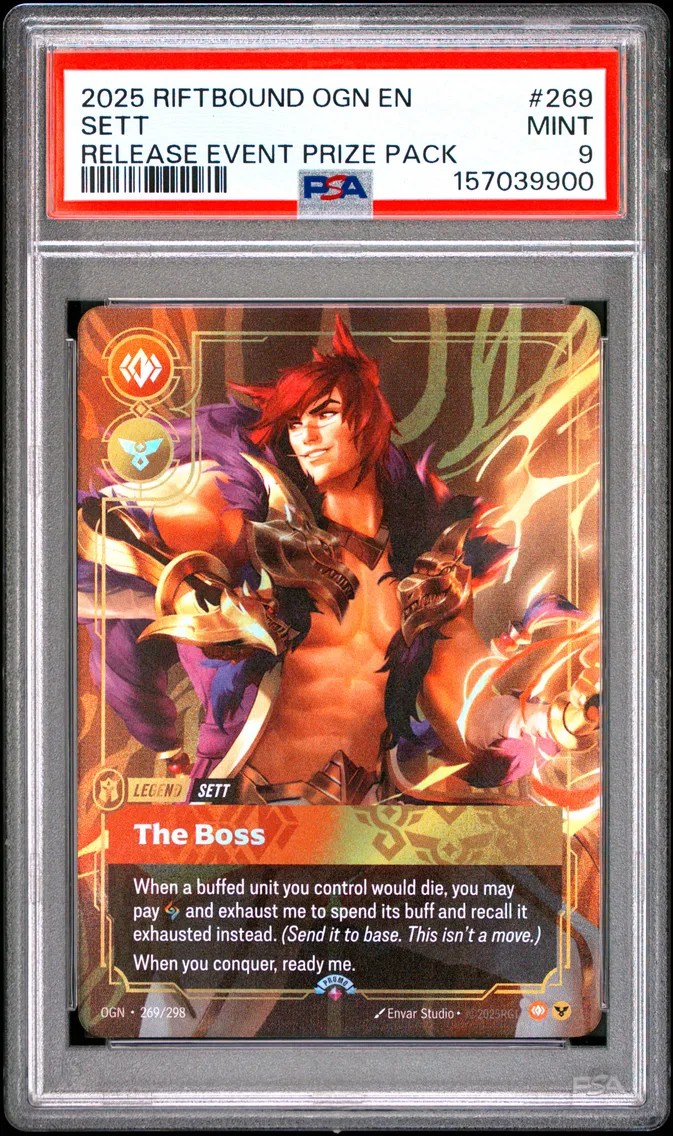 2025 #269 Sett - the Boss PSA 9 Riftbound: League of Legends Ogn-Origins