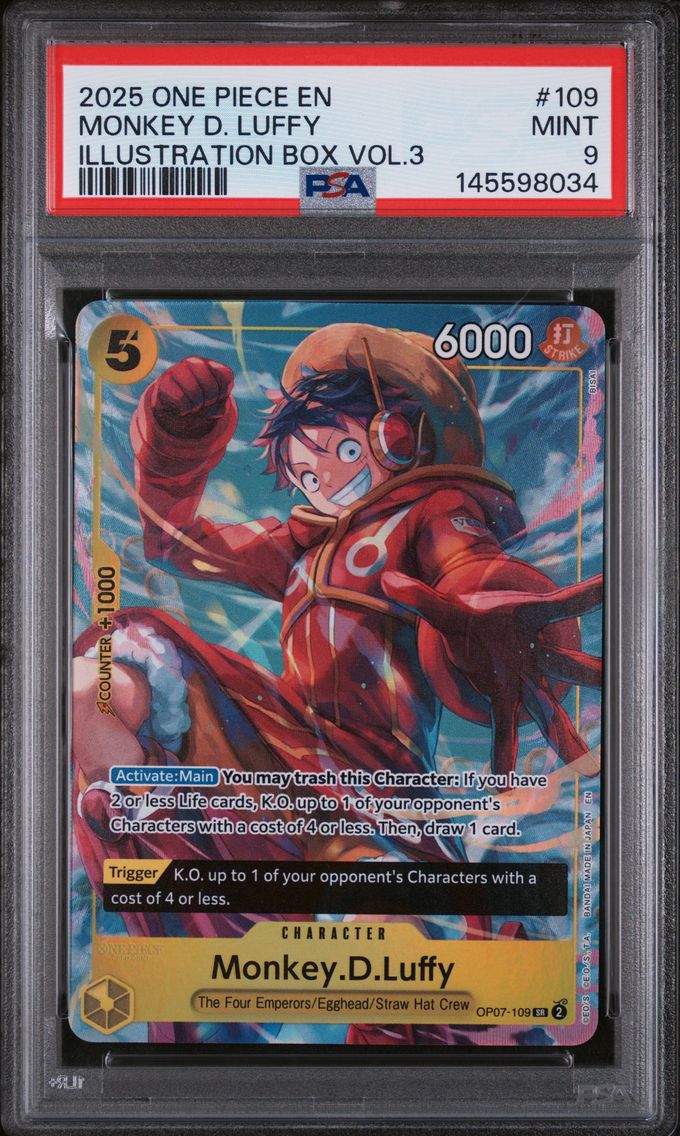 2025 #109 Monkey D. Luffy PSA 9 One Piece Promos