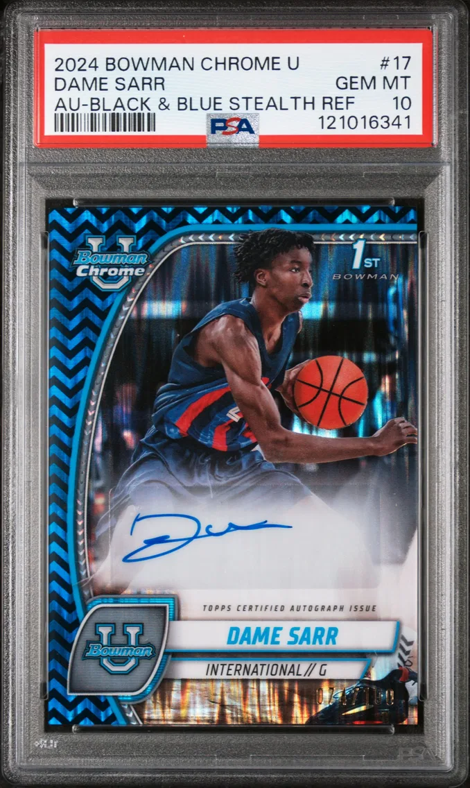 2024 #17 Dame Sarr PSA 10 Bowman Chrome University