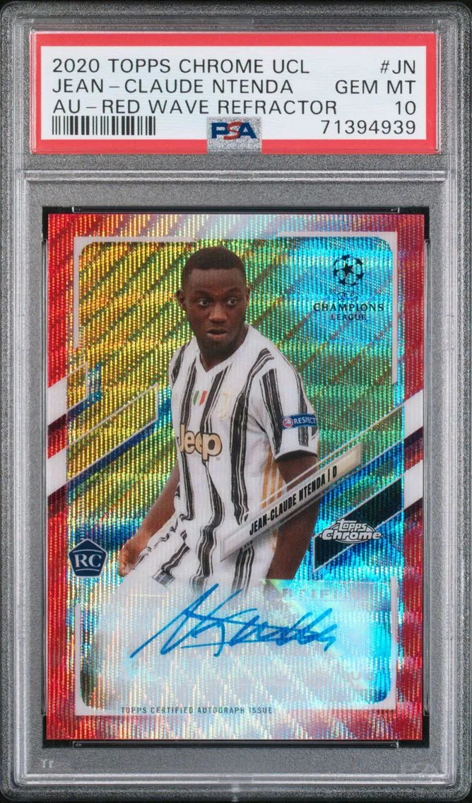 2020 TOPPS CHROME UCL JEAN - CLAUDE NTENDA PSA 10