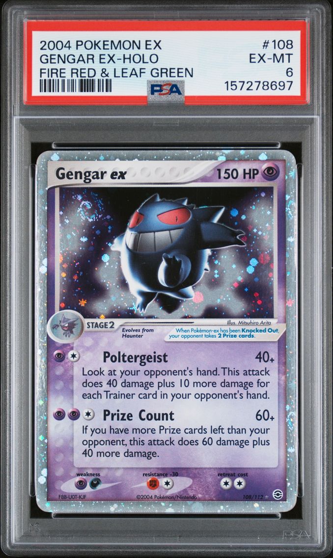2004 #108 Gengar EX-Holo PSA 6 E