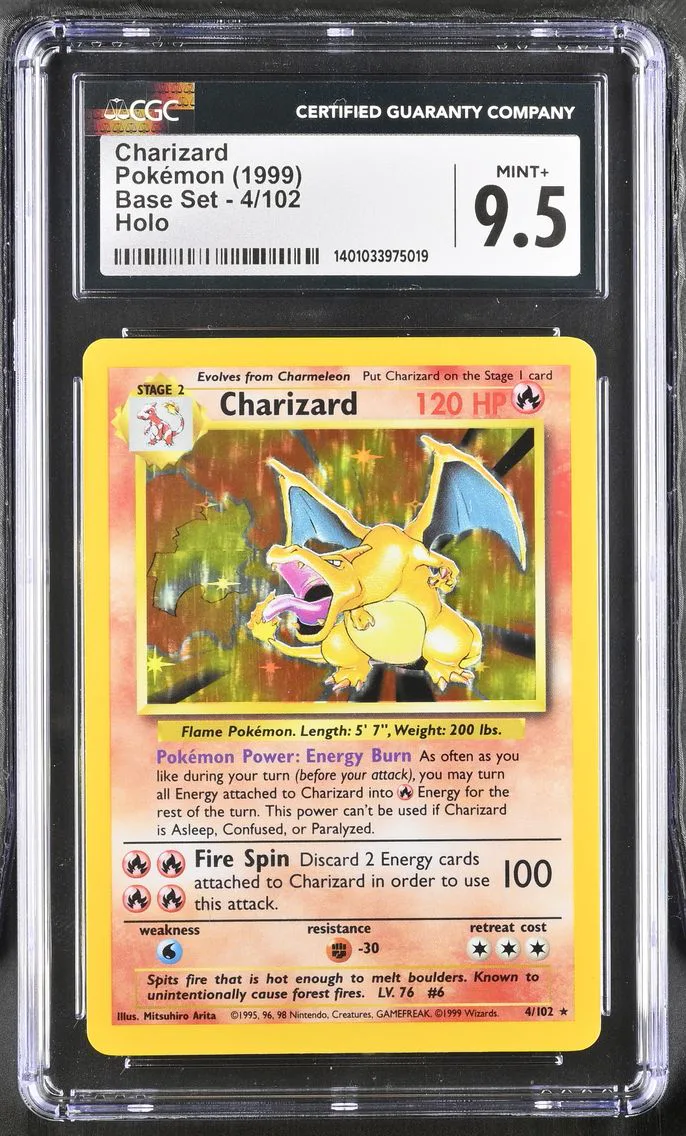 1999 Base Set - Unlimited - English Charizard-Holo #4 CGC 9.5
