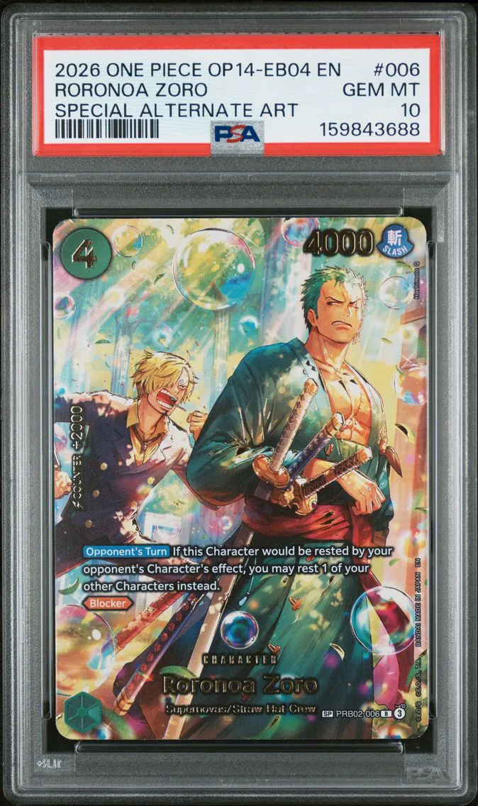 2026 #006 Roronoa Zoro PSA 10 On
