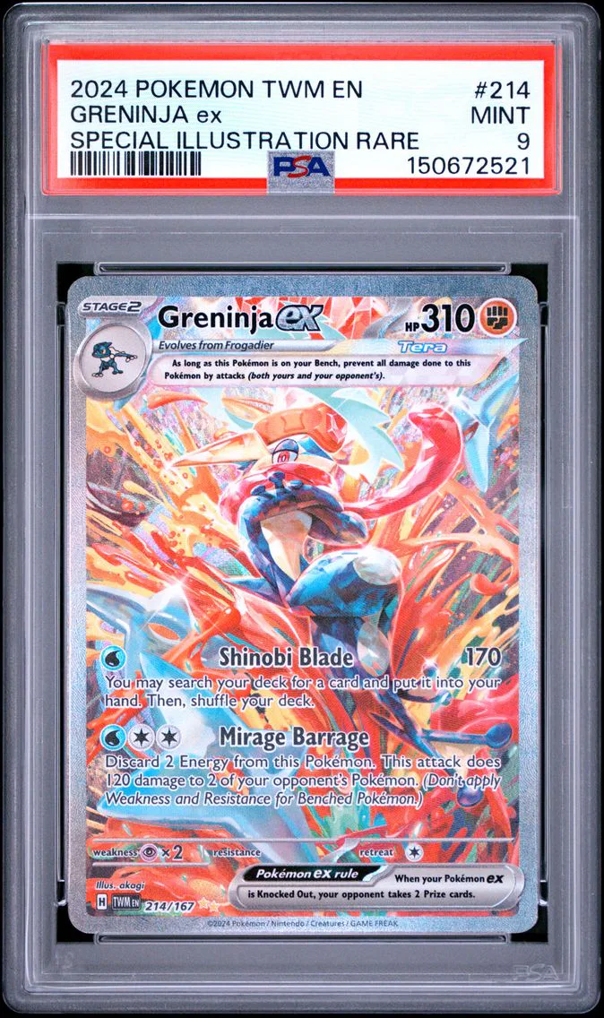 2024 #214 Greninja EX PSA 9 Twm 